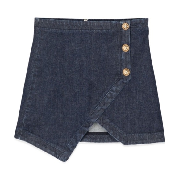 BALMAIN Kids Double-Breasted Long Sleeved Denim Blazer & Skirt Set Size 6(Girls) - Picture 8 of 10